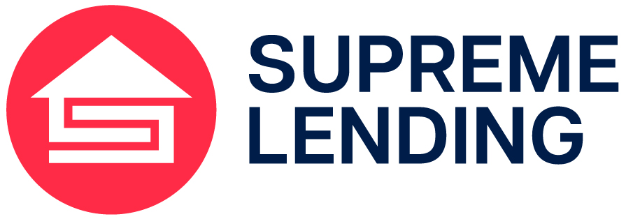 Supreme lending logo - Modern Work Suites & Studios Supreme Lending logo: red circle with a white house icon, followed by dark blue text reading 'SUPREME LENDING'.